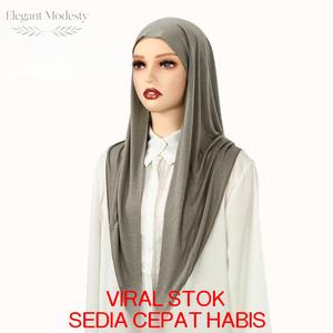 Tudung Kapas Mercerized Serbaguna yang Sedang Trend untuk Wanita, Bernafas, Lembut, Tahan Debu, Anti-Kedut, Elegan, Warna Solid, Selendang Fesyen Melayu, Kapas Voile Premium Sedondon untuk Dewasa, Remaja, Kanak-Kanak, Chiffon, Ruffle Lengkung, Termasuk Kl