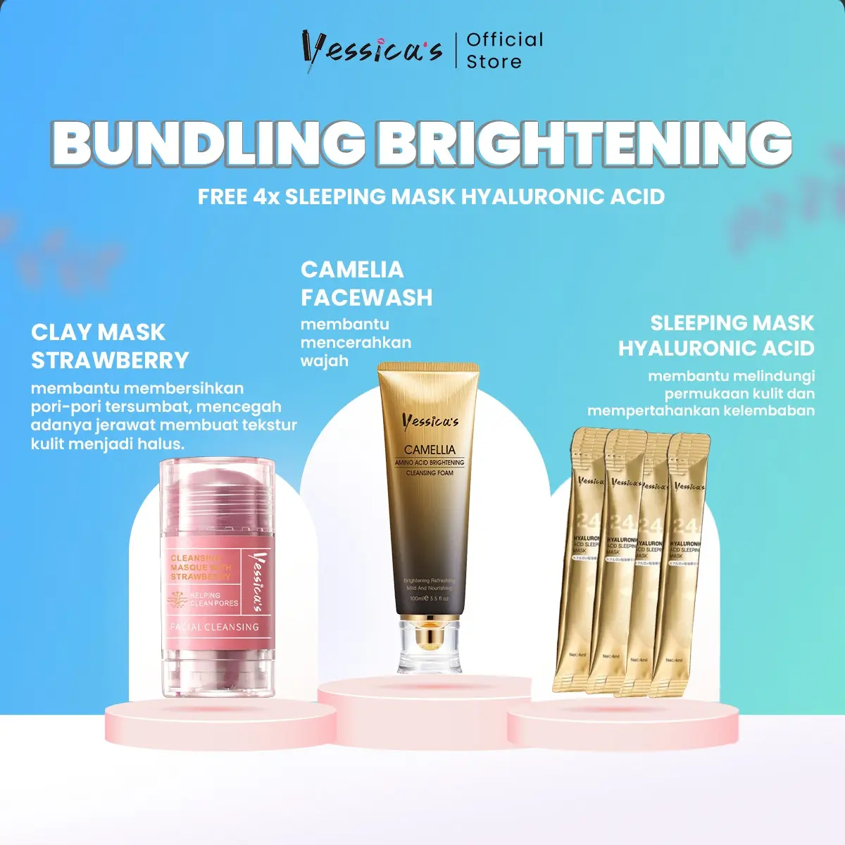 Bundling Cerah Glowing (Stick Mask + Cleanser)