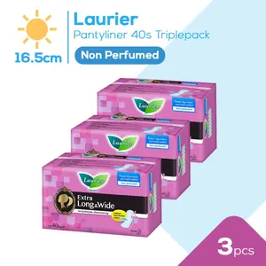 Laurier Extra Long & Wide 40s Triplepack - Pantyliner Non Perfume