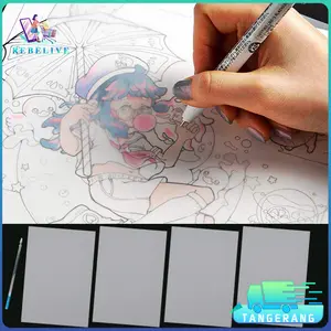 4Pcs Embroidery Tracing Paper Kertas Transfer Bordir Manual DIY