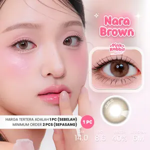 PINKRABBIT SOFTLENS NARA BROWN - Normal, Minus 0.5 S/D 10.00 (1PCS/Sebelah) #softlensnyaman #softlensnyamanbikincantik
