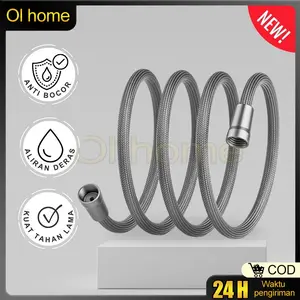 Selang Shower Tekanan Tinggi, 1/1.5/2MAliran Selang Air Tahan Ledak Anti Kusut, Jet Kuat! Multi Fungsi Cuci Mobil Siram Tanaman Anti Bocor & Tahan Lama