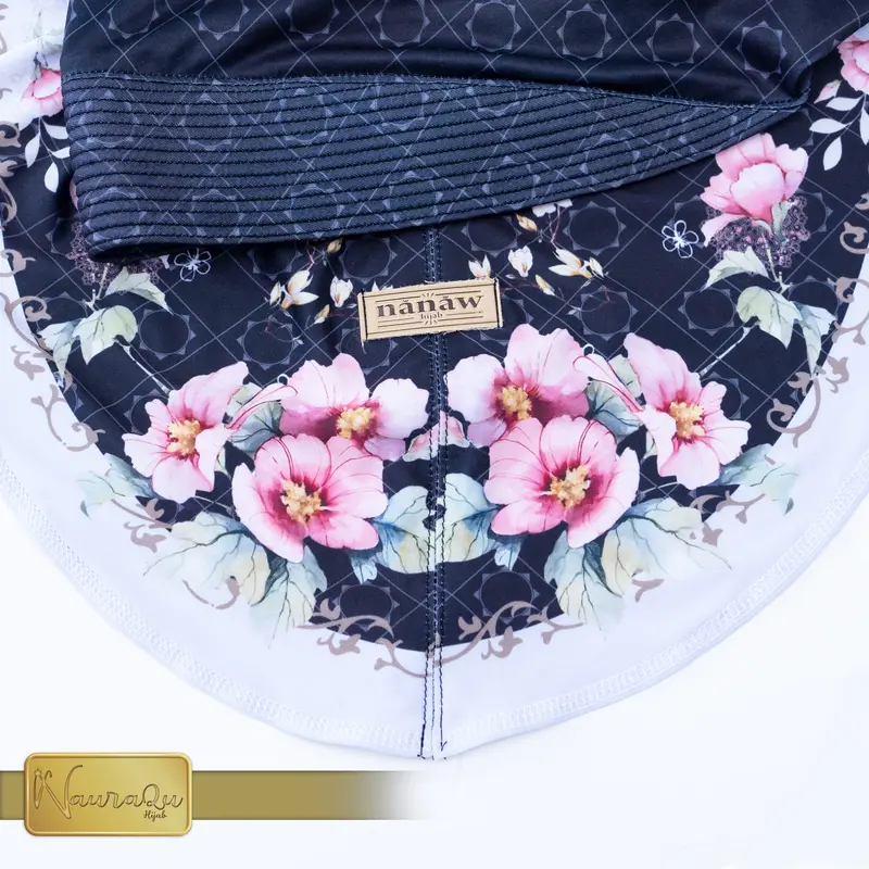 Jilbab Instan Bergo Motif Printing Jersey Premium SAKURA Kerudung Muslim Wanita Dewasa Daily Bergo Katun Renda Syari 5