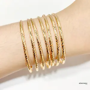 Gelang Keroncong Isi 7 Model Tosca Tebal Lapis Emas - Perhiasan Wanita Kualitas Premium - Awet Anti Luntur Anti Karat