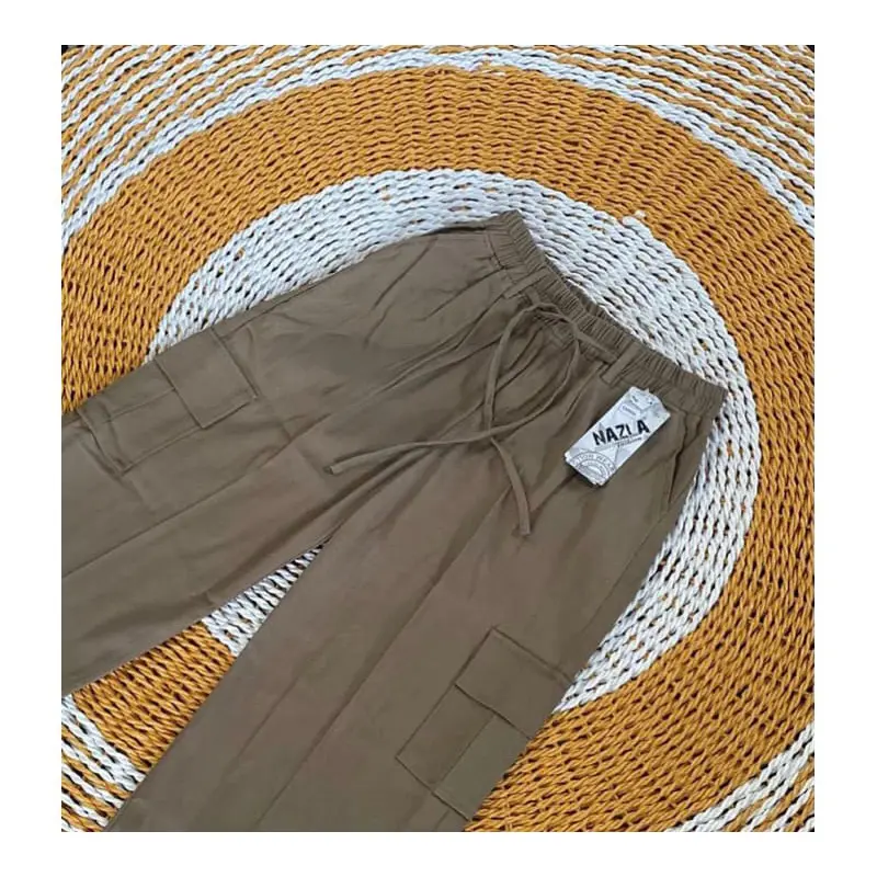 Celana Kulot Cargo Wanita Highwaist - Kulot Cargo Pants Terbaru - Cargo Wanita Kekinian 1