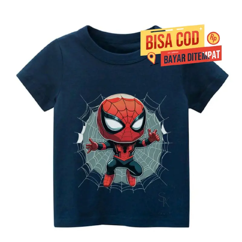 Baju kaos anak Spiderman, Batman free nama -cod 0