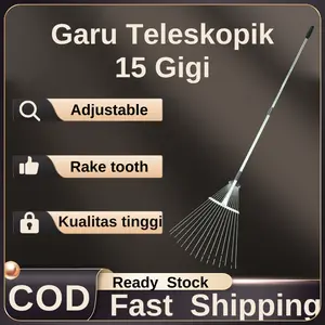 1PCS Sapu Garuk Penggaruk Taman Daun Sampah Plastik Cakar Kawat Besi Carbon Steel Anti Karat 15 Teeth
