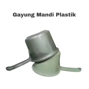 Gayung jumbo tebal abu abu & hijau Plastik