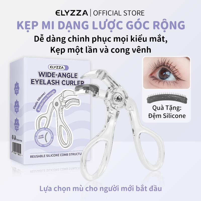 Ship Từ Hà Nội Kẹp Mi Dạng Lược Góc Rộng ELYZZA Máy Uốn Mi Góc Gạt Nước Cong Mi Dài Lâu Kẹp Mi Dễ Thao Tác Dành Cho Người Mới Học Makeup Dụng Cụ Bấm Mi Trang Điểm