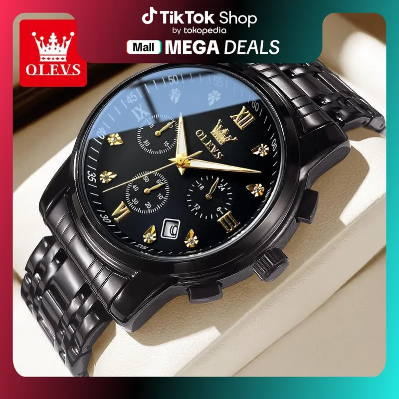 Stainless Steel Inexpensive Mens Watches OLEVS Jam Tangan Pria