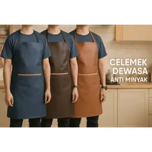 CELEMEK MASAK ANTI AIR PRIA WANITA / CELEMEK SINTETIS / APRON WATERPROOF