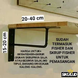 Besi Siku Siku Besi Rak Sudut Rak Dinding Ambalan Rak Papan Gantungan