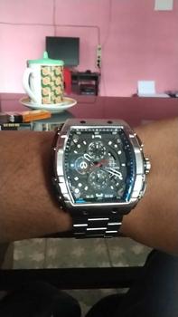Product Review of DISKON jam tangan  !! Evans Jayden Jam Tangan Pria 9554-1 Rantai Stainless Steel Kaca Sapphire Chronograph Water Resistant 5ATM Air Bahan Watches Waterproof from W**I 0