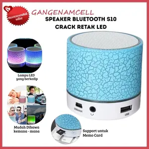Speaker Bluetooth LED S10 CRECK /Speaker Mini S10 Crack Light #DE029