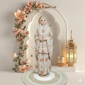 Almaisan - Mukena Dewasa Motif Widi Premium  2in 1 Warna Soft Bahan Adem Lembut