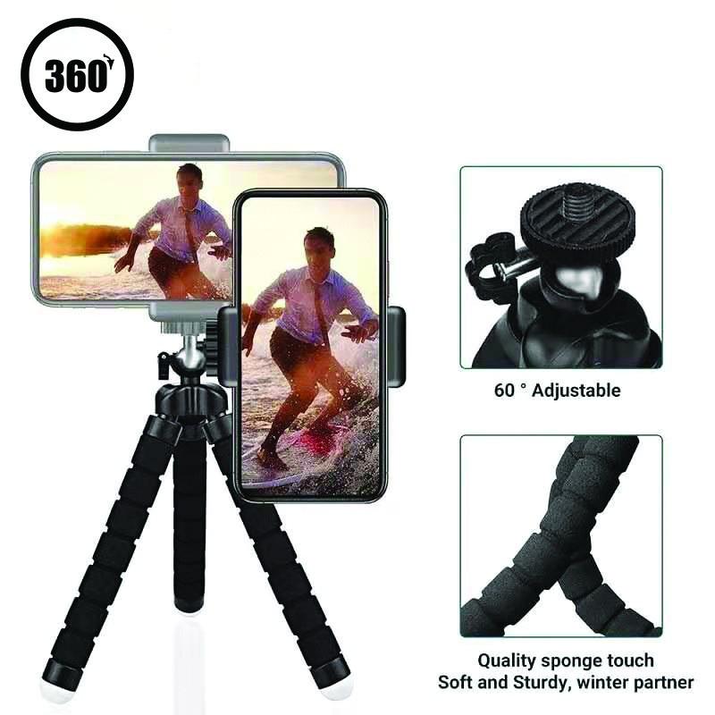 Product Introduction of 《60°》ขาตั้งกล้อง Octopus Gorilla แบบยืดหยุ่น ปรับได้ ขาตั้งกล้อง Octopus Gorillapod ที่วางโทรศัพท์มือถือ Pemegang ถ่ายภาพ 12