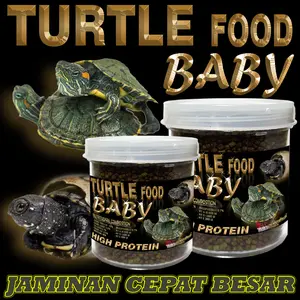 10 GR MAKANAN BAYI ANAKAN KURA-KURA AIR BRAZIL REST CST ALIGATOR AMBON DAMER PICTA RAZOR PIPUT MONBI PAKAN TURTLE BABY FOOD PELET KECIL 1MM SMALL DIJAMIN LAHAP