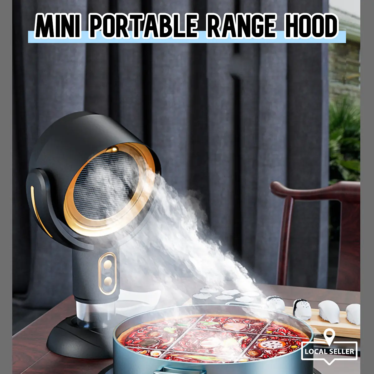 [SG] Mini Portable Range Hood/ Desktop Hot Pot High Suction Range Hood/ obile Barbecue Hot Pot Smoke Exhaust Fan