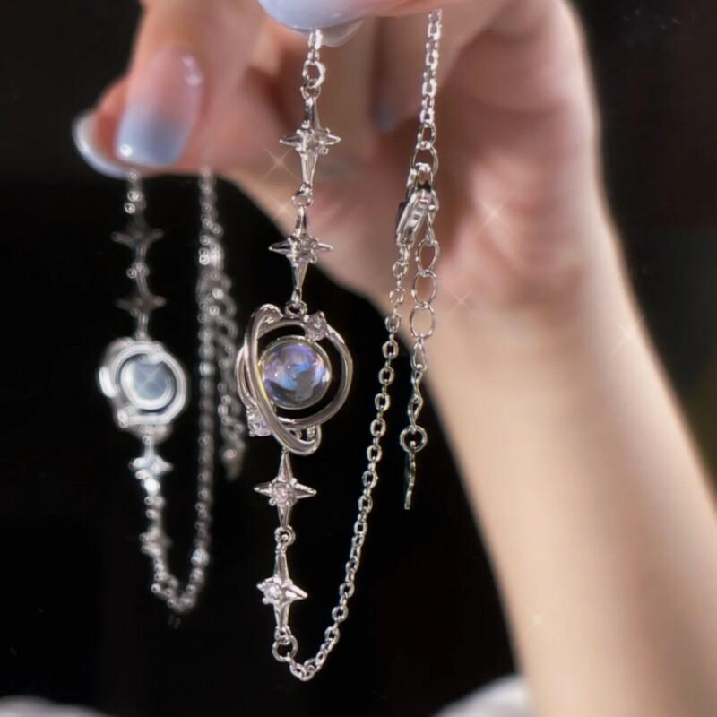 Perak zirkon Gelang planet biru Pasangan besties Sumur bintang Gelang bisa disesuaikan Bracelets Perak zirkon Gelang planet biru Pasangan besties Sumur bintang Gelang bisa disesuaikan Bracelets