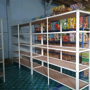 Rak besi siku rak gudang rak ciki rak toko rak minimarket Penyimpanan Lemari Furniture