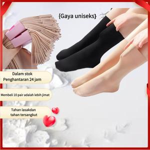 [Ada stok,20 pasang dapat 6 pasang percuma] Luxury Silk Muslin Socks for Women: 20+6 Free Pairs, Solid Colors, Versatile & Modest Wear for Teachers, Brides & Daily Use Casual Slipper Style, Elegant Solid Colors Wanita Stokin