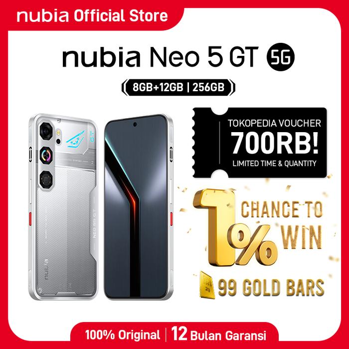 Gambar nubia Neo 5 GT 5G RAM 20 GB (8 + 12 GB) ROM 256 GB Baterai 6210mAh Super Fast Charging 80W dari nubia Indonesia Kota Administrasi Jakarta Utara Tokopedia