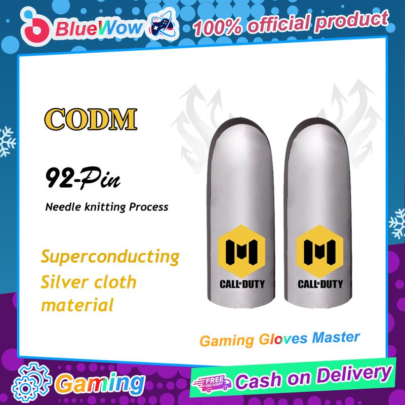 bao tay chơi game BlueWow bao tay chơi game chuyên nghiệp vải màu bạc cho CODM bao tay ngón tay cái