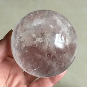 Natural Transparent Crystal Ball,White Crystal Quartz  Ball,Mineral Reiki Healing Stone,Degaussing Magic Divination Ball