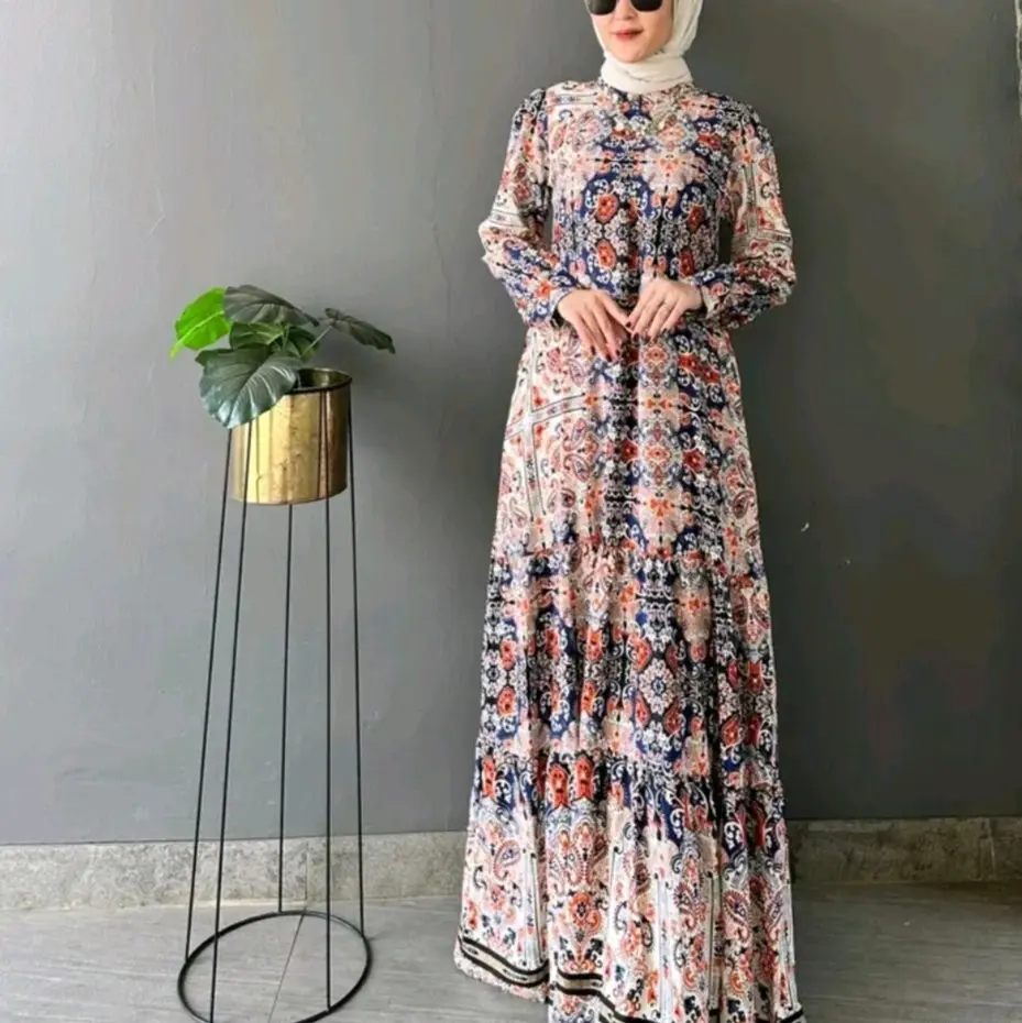 gamis susun gamis busuis gamis rayon gamis terbaru gamis pesta Kancing Muslim Melar Formal