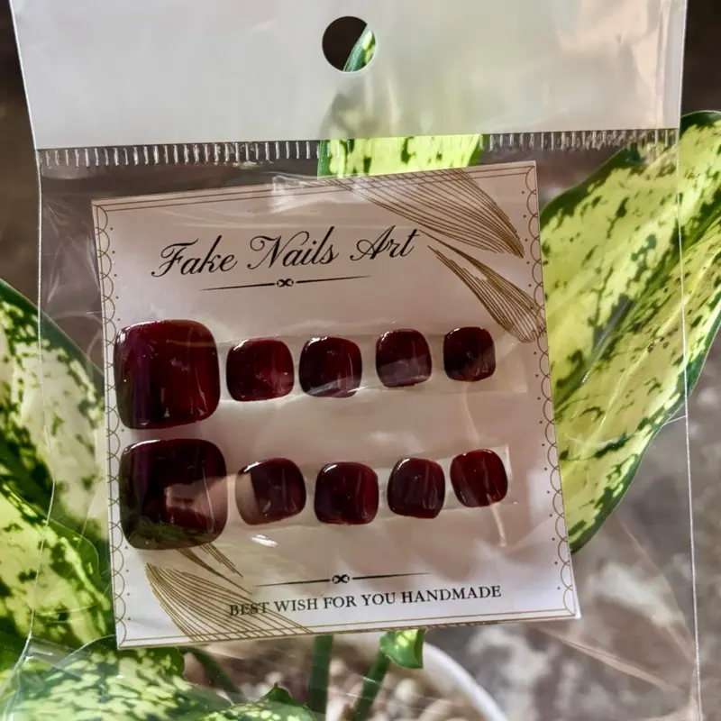 Aneka warna Kuku palsu kaki polosan Nail Art 0