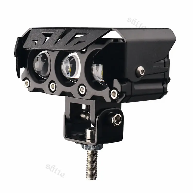 Lampu Tembak Led Foglamp CR7 SQL 3 Mata Laser Gun Putih Kuning 2 Warna Waterproof CR7 Lampu Tembak 3 Mata High Low