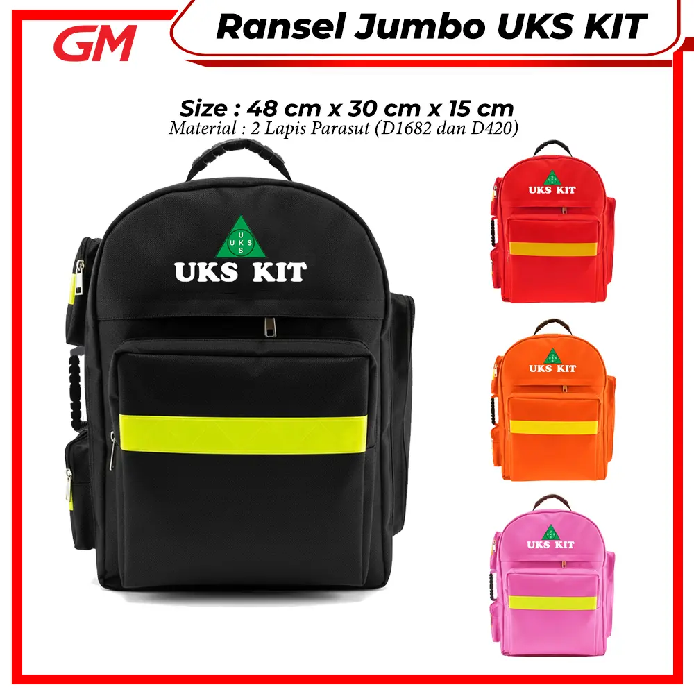 Ransel Jumbo UKS KIT Tas Medis Besar Tas P3K Medical Bag Emergency Kit Tas Kesehatan Tas Perlengkapan Medis Multifungsi Profesional Siaga Darurat