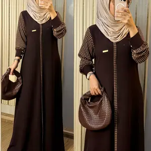 Faradina Exclusive Kania Dress Daily Gamis Combed Knit Premium Muslim Wanita Kondangan Formal Hitam Santai Lebaran Dewasa Katun Pesta