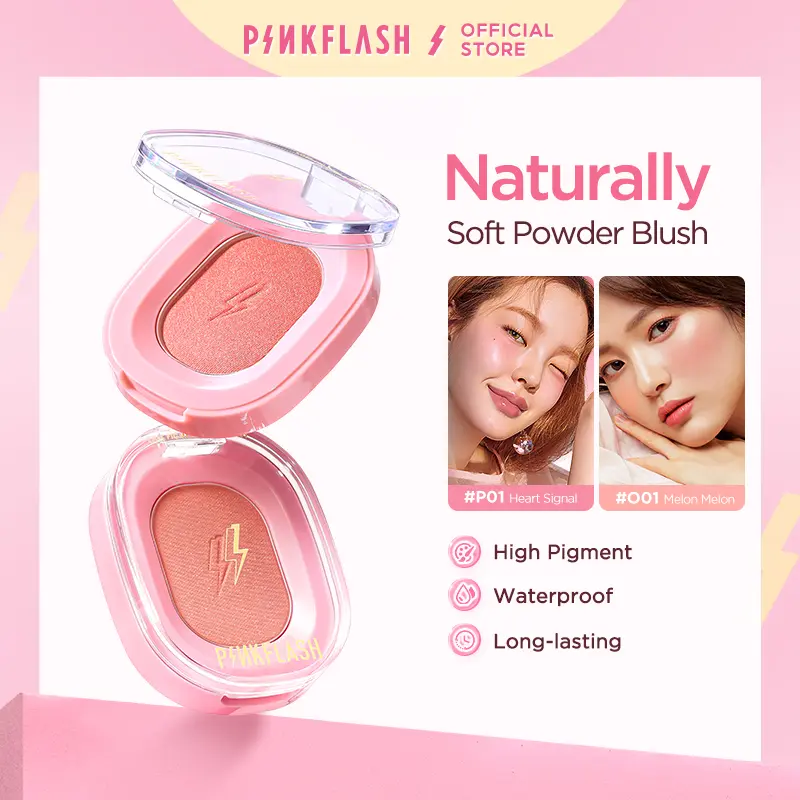 Phấn má hồng PINKFLASH trang điểm làm đẹp 11 màu tùy chọn 30g