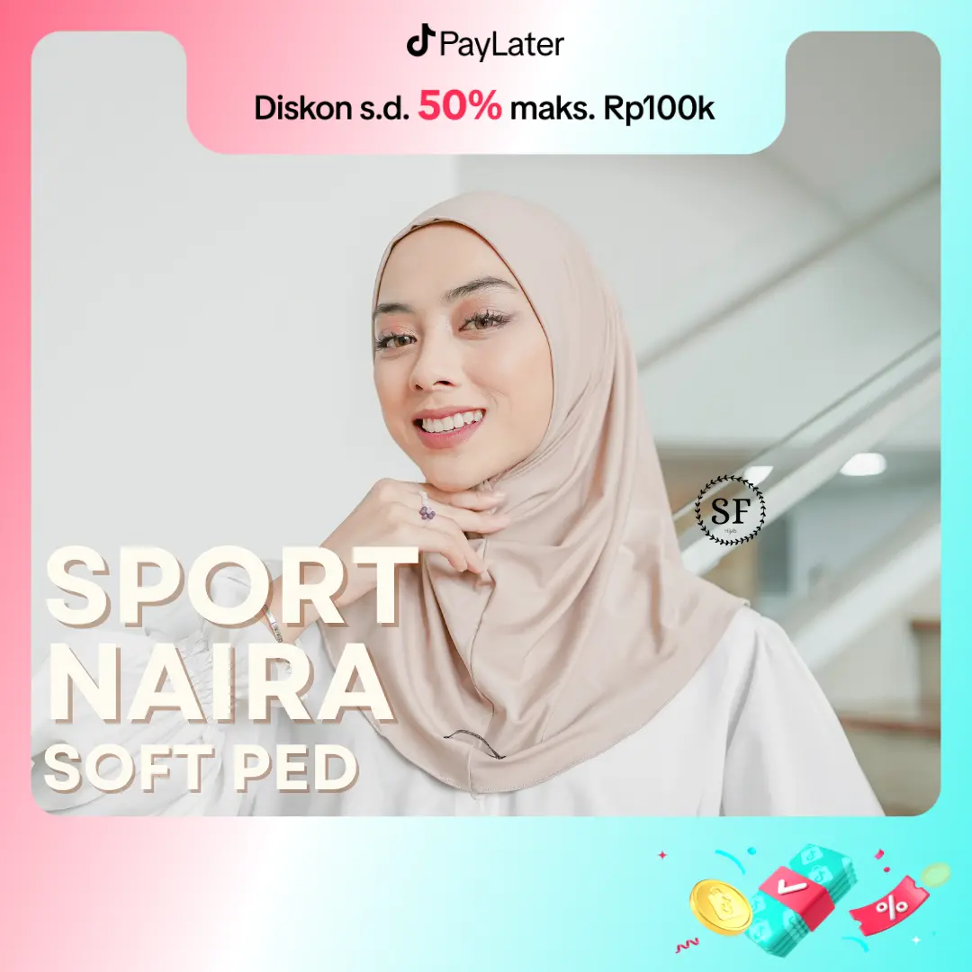 SF HIJAB - HIJAB BERGO SPORT NAIRA SOFT PED