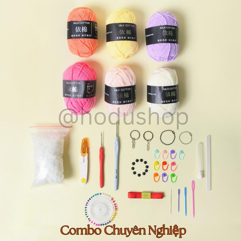Combo móc len handmade - dụng cụ đầy đủ cho người mới bắt đầu