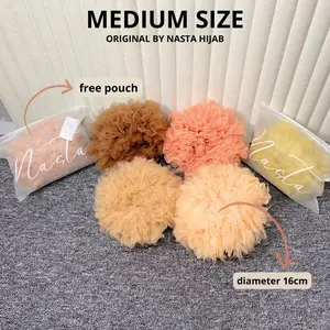 Cepol Hijab Anti Pusing / Scrunchie Premium Ukuran Medium Diameter 16cm Karet