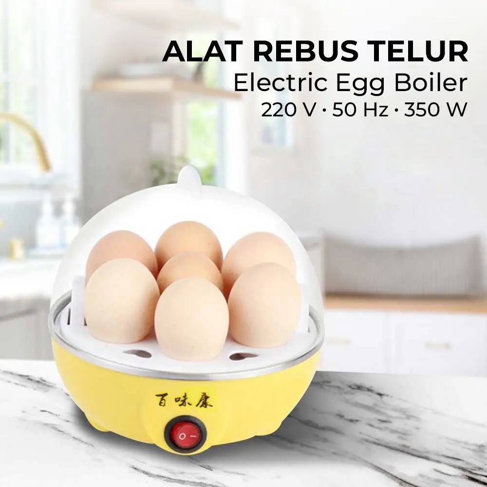Electric Egg Cooker Boiler Alat Rebus Telur 350W - PA-611 - Yellow