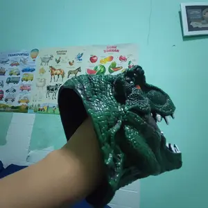 Mainan Boneka Tangan, Hand Puppet Dinosaurus Anak-Anak Dino Binatang Karet Educational Toys