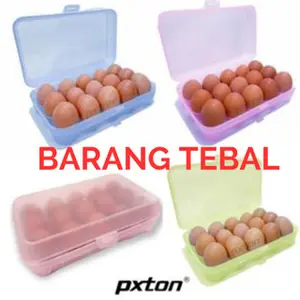 PXTON - Tempat Telur Isi 15 Sekat Kotak Telor Egg Box / storage box / box / alat dapur / alat masak / rak plastik / tempat telur / egg box