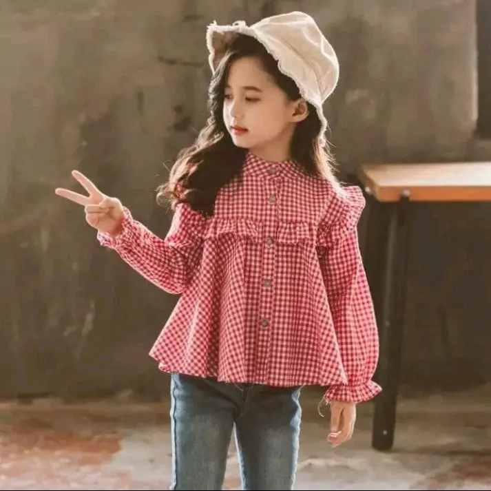 Blouse Anak Cewek untuk usia 2-13tahun Katun Nyaman Perempuan