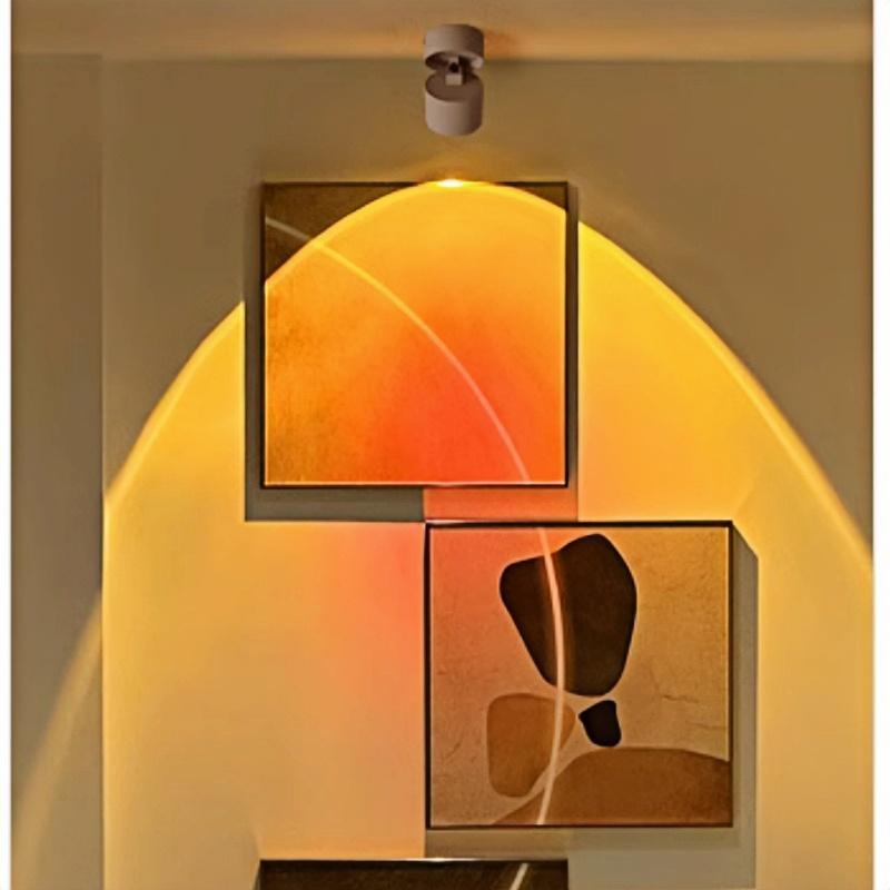 Đèn led trang trí hoàng hôn, đèn led chiếu tranh, đèn led tạo hiệu ứng sang trọng, chất liệu nhôm, 220V 10W,đèn trang trí