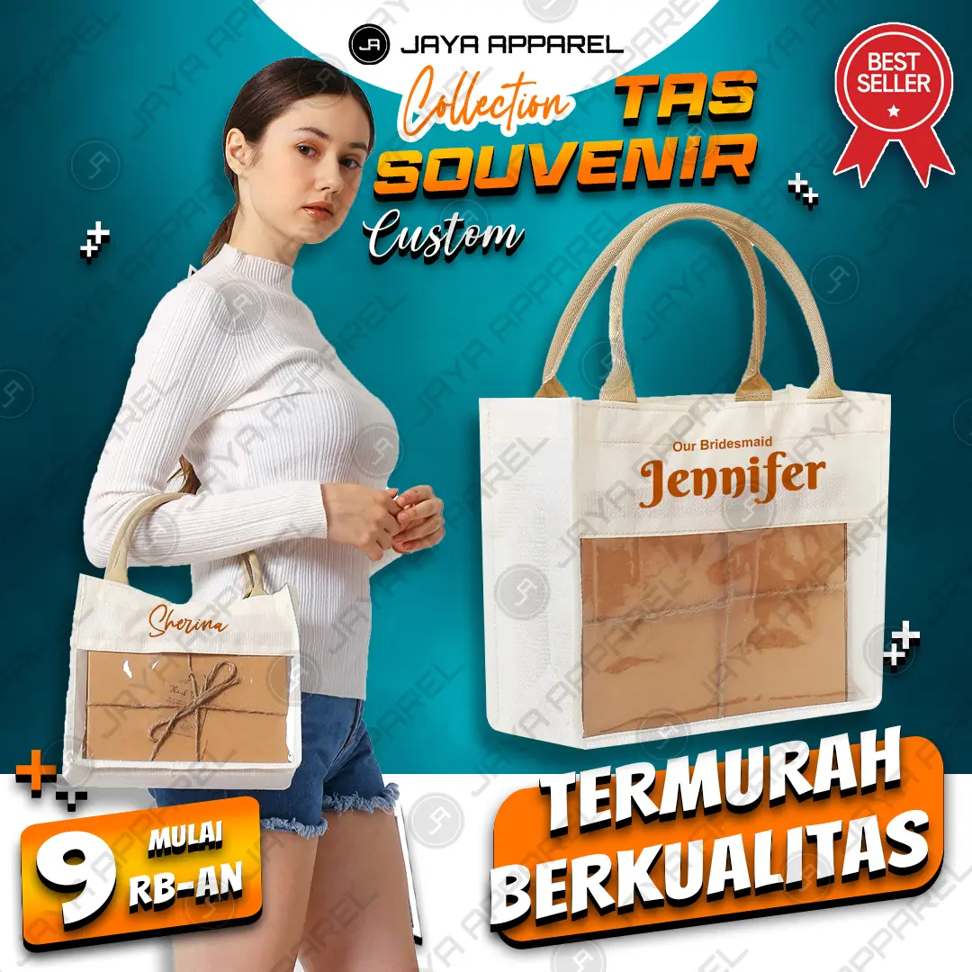 Tas Hampers Sovenir-Sablon Tas Sovenir Acara-Tas Sovenir Nikah-Tas Seminar-MIKA-M-L