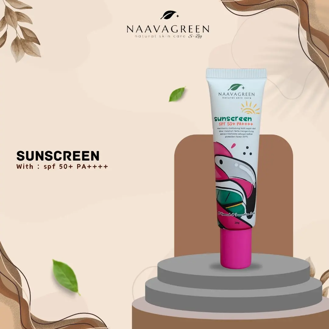 NAAVAGREEN Sunscreen -Melembabkan kulit kering dan melindungi dari sinar UVA UVB