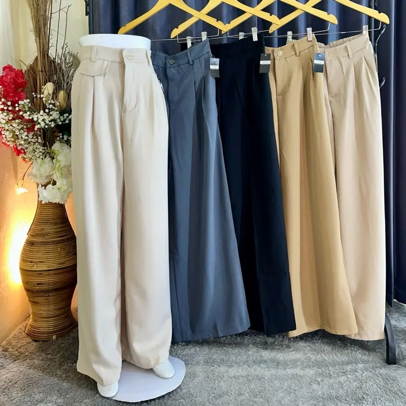 ORO PANTS HIGHWAIST - Celana Kulot Wanita Anti Kusut