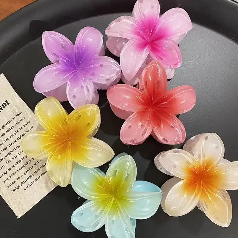 Jedai Bunga Kamboja  8 Cm Hair Clip Flower Jepit Rambut Kamboja Bali Korean Style Aesthetic