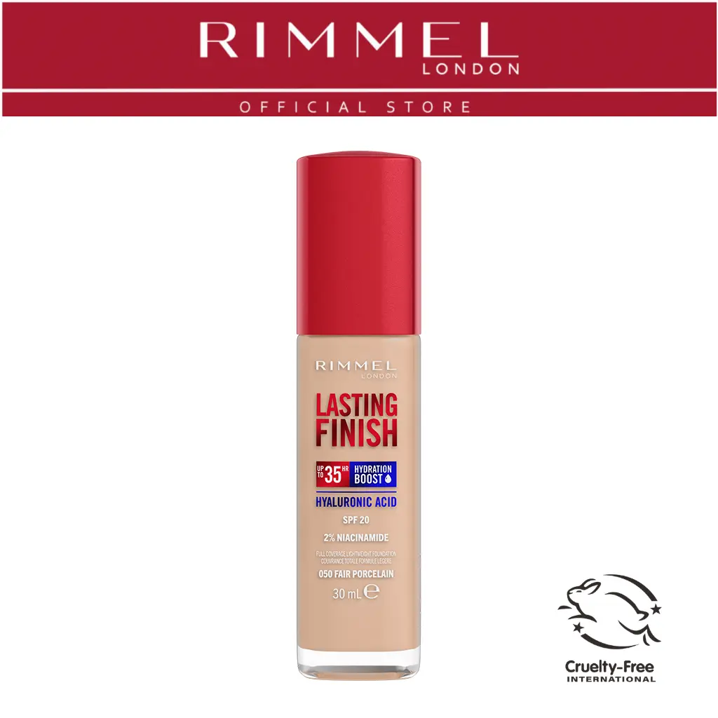 [BARU] Rimmel Lasting Finish 35Hr Foundation 30ML - Vegan Full coverage waterproof hydration boost tahan lama hingga 35 jam dengan hasil akhir matte Concealer Fondation