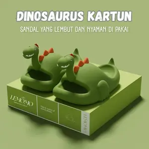 COD LEMOMO Sandal DINOSAURUS 3D Sepatu Sandal Selop Anak Lucu dan Trendy Anti Air Anti Slip - Ukuran Sol EVA Phylon Ringan Empuk dan Anti Slip - Insole Ringan Empuk dan Memiliki Tingkat Elastisitas yang Tinggi, Fashion Motif Fashion Motif Kaki