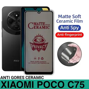 Anti Gores Ceramic untuk Xiaomi Poco C75 Matte Anti Spy Privacy