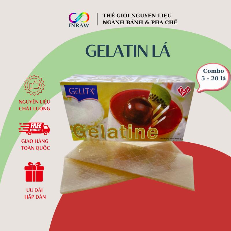 Lá Gelatin xuất xứ Đức dùng làm bánh nấu ăn  Túi 5-20 lá  